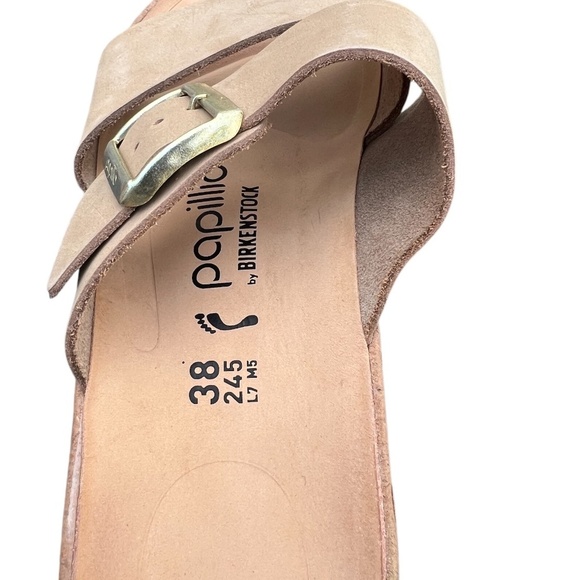 NWOT Birkenstock Women's Tan Papillio By Almina Platform Wedges Sandal, Size 7.5 - Picture 7 of 11